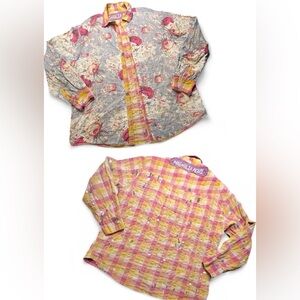 Magnolia Pearl Reversible Distressed button-down, OS